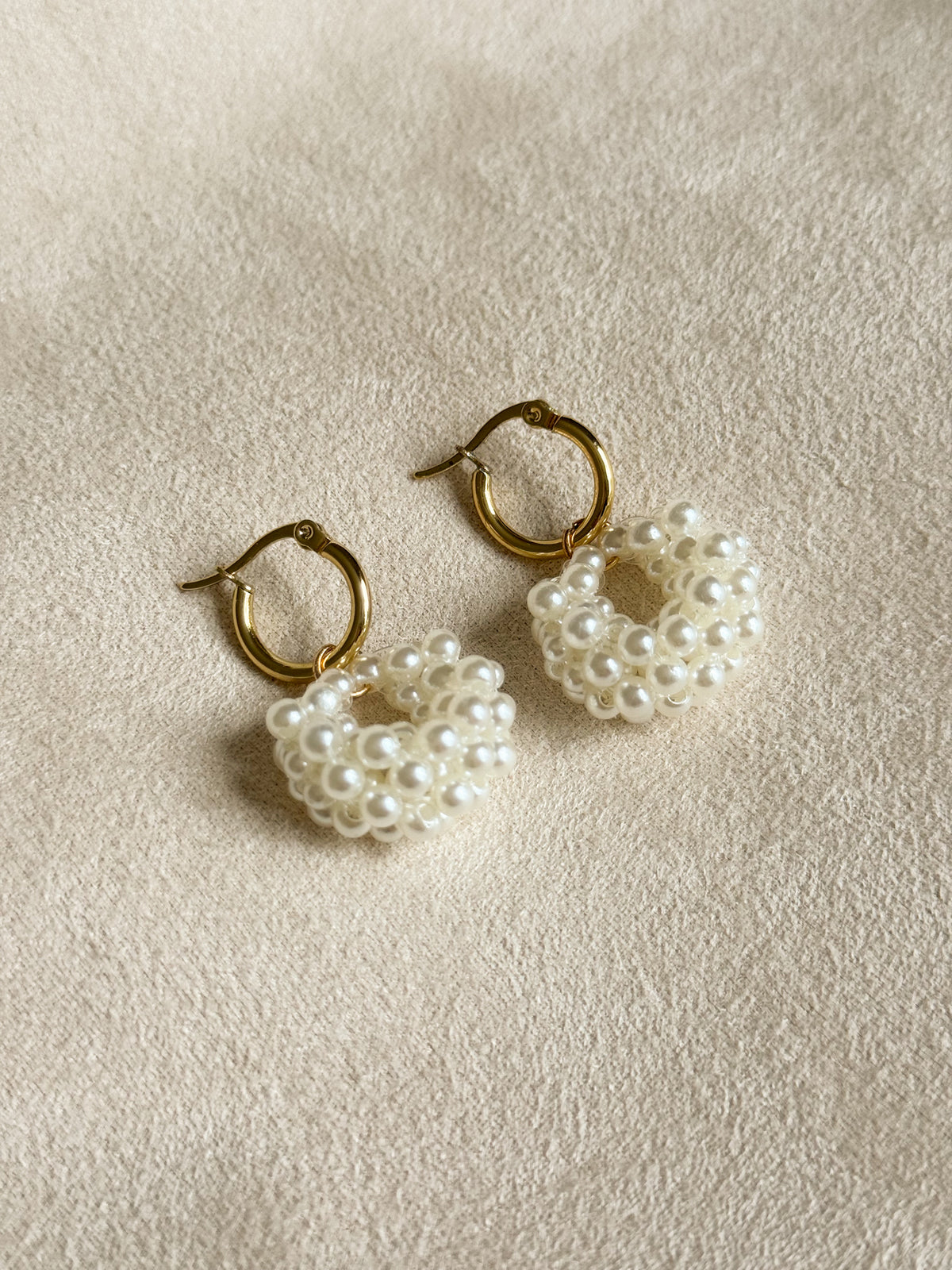 Pearl Basket Earrings