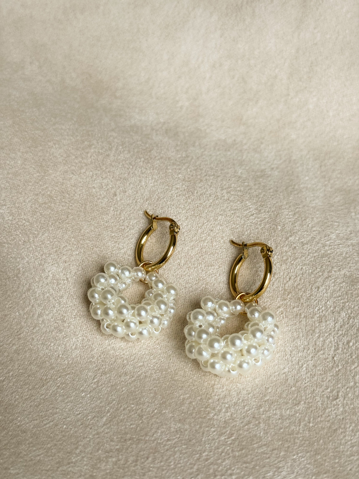 Pearl Basket Earrings